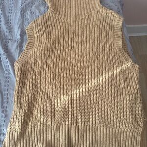 Zara Tan Knit Sleeveless Top
